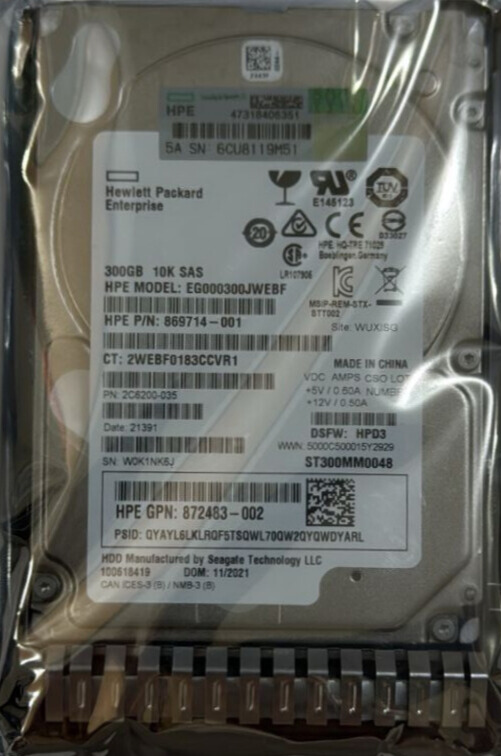 HP 300 GB 10K SAS P/N 2C6200-035