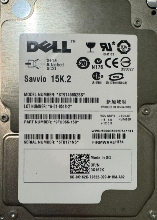 Dell HDD SAS Savio 15K.2 146 GB P/N 9FU066-150