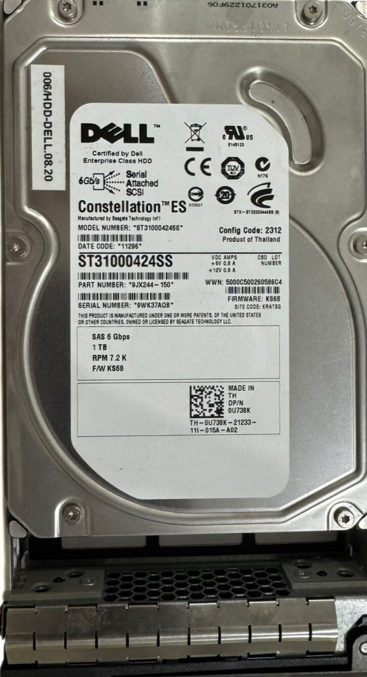 Dell HDD SAS Constellation ES 1 TB P/N 9JX244-150