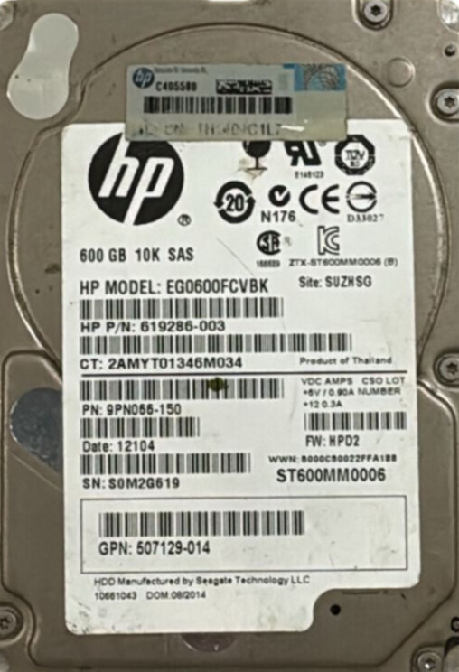 HP 600GB 10K SAS P/N 9PN066-150
