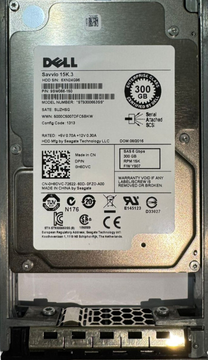 Dell HDD SAS Savio 15K.3 300 GB P/N 9SW066-150