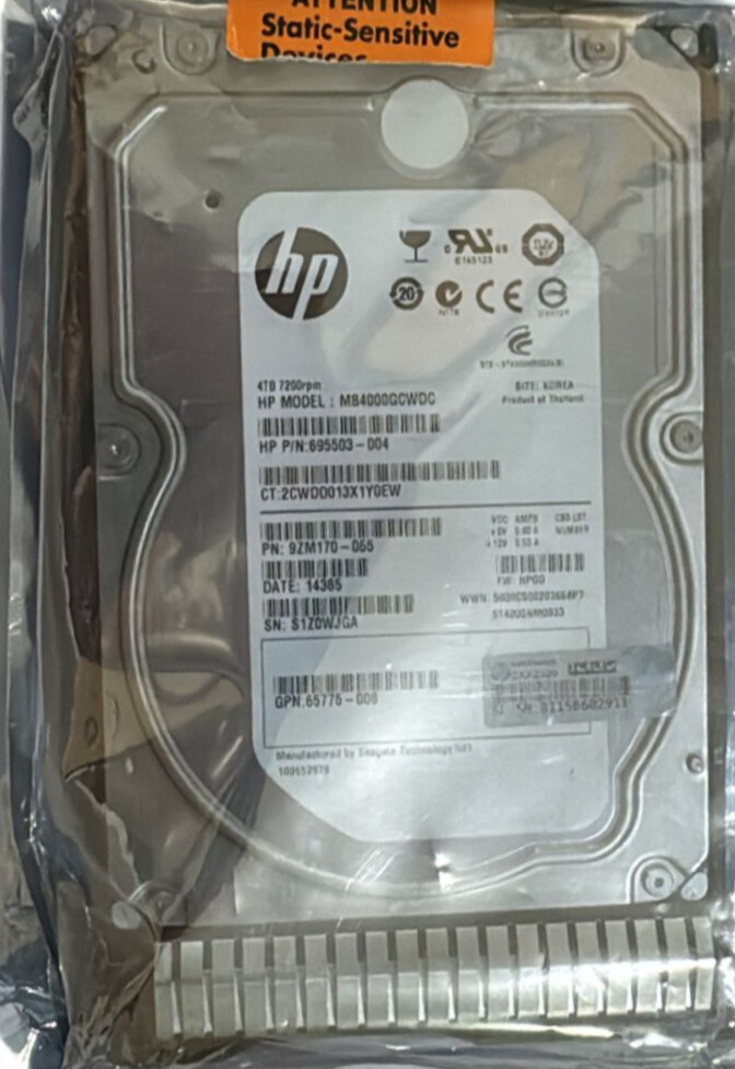 HP 4 TB 7.2K SAS P/N 9ZM170-065