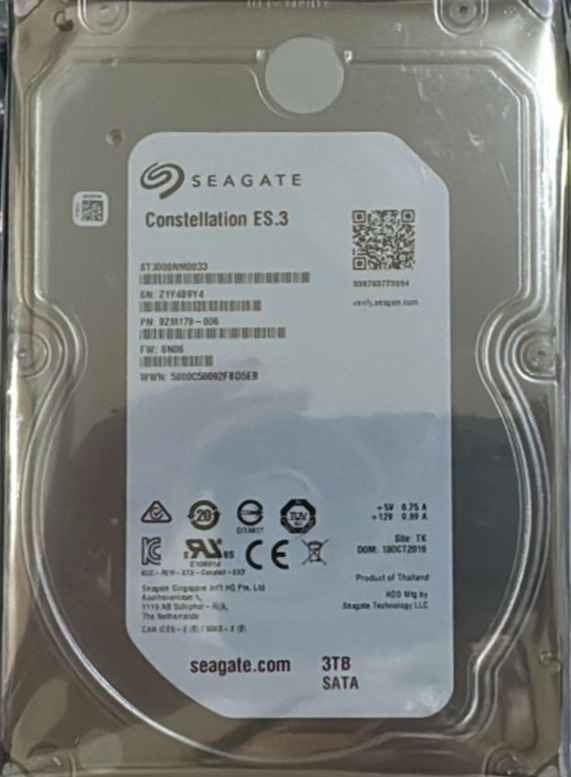 Seagate ST3000NM0033 3 TB HDD SATA P/N 9ZM178-006