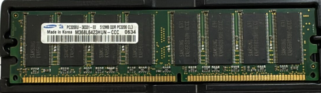 Samsung PC3200U-30331-EO DDR1-RAM 512 MB P/N M368L6423HUN-CCC
